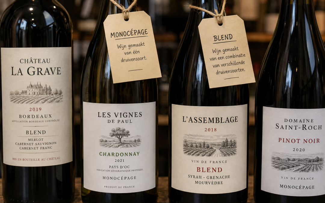 Monocépage, cépage of een blend: wat is eigenlijk het verschil?